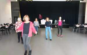 Préparation et répétition de danse en ligne la veille
