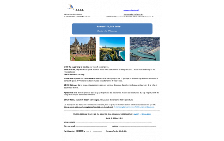 Sortie annuelle FECAMP